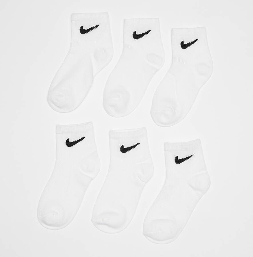 Nike Nhn Basic Pack Quarter (6 Pack) Middellang Kleding white maat: 4y-5y beschikbare maaten:4y-5y-7y