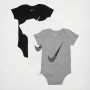 Nike NHN Swoosh Short Sleeve (3-Pack) unisex Baby Rompers & Sets multicolor Maat 6M-12M Kleding - Thumbnail 1