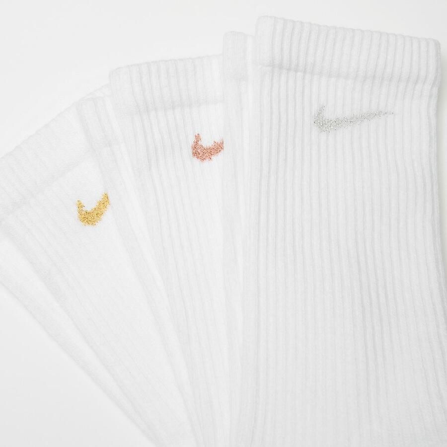 Nike 3 PACK Everyday Plus Cushioned Unisex Sokken wit Maat 34-38 Kleding