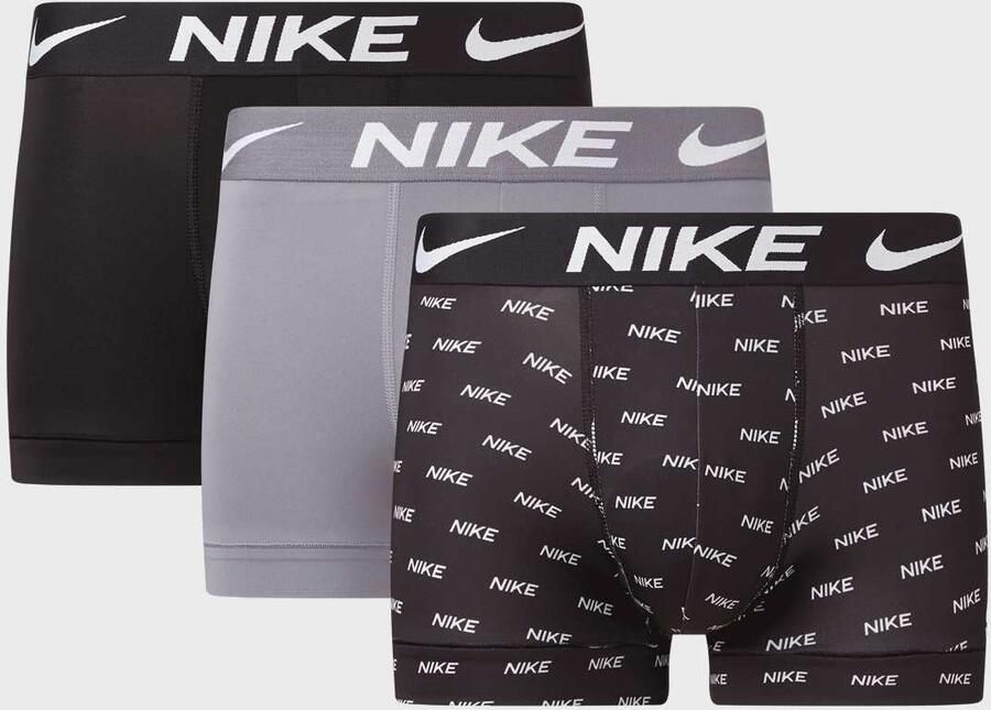 Nike Trunk (3 Pack) Boxershorts Kleding LOGO PRINT COOL GREY BLACK maat: XS beschikbare maaten:XS S M L XL - Foto 3