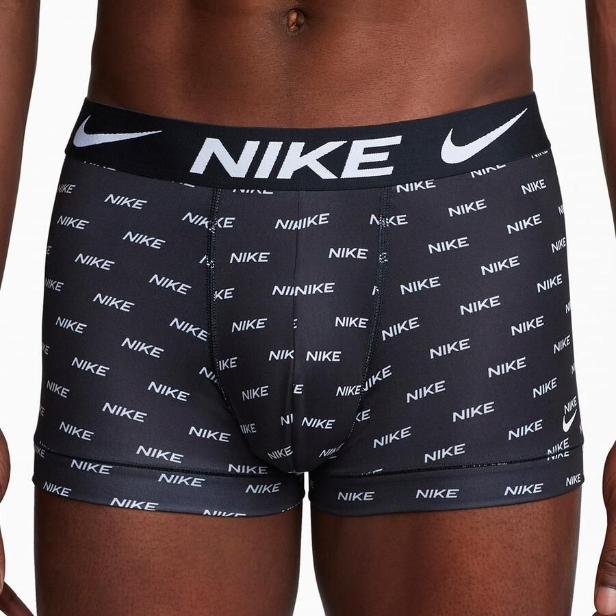 Nike Trunk (3 Pack) Boxershorts Kleding LOGO PRINT COOL GREY BLACK maat: XS beschikbare maaten:XS S M L XL