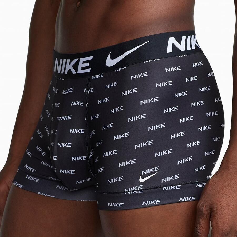 Nike Trunk (3 Pack) Boxershorts Kleding LOGO PRINT COOL GREY BLACK maat: XS beschikbare maaten:XS S M L XL - Foto 2