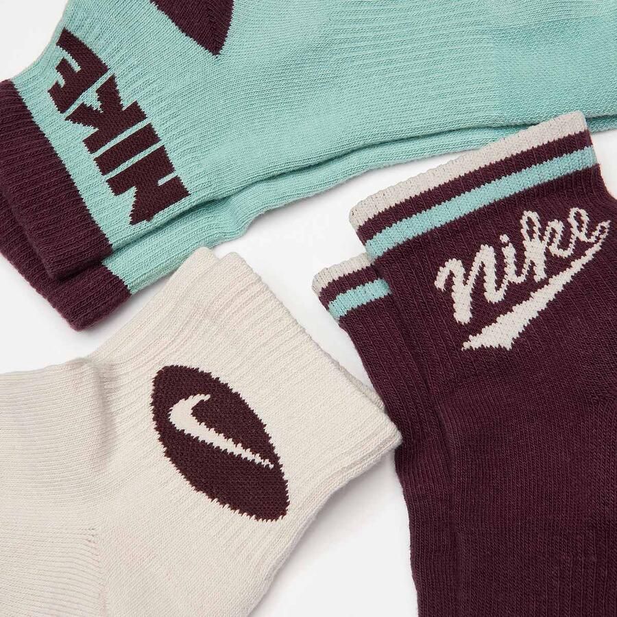 Nike 3 PACK U NK ED PLS ANKL LFESTL 144 multicolor Unisex Sokken Maat 38-42 Kleding