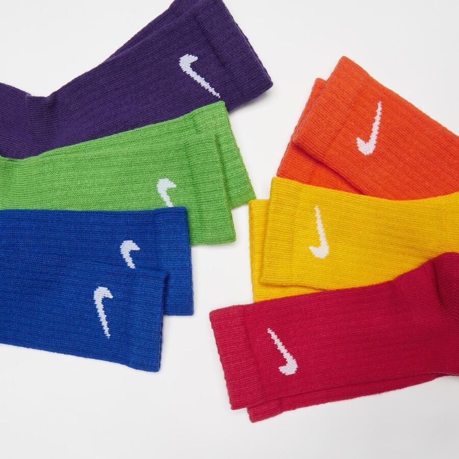Nike Dri-fit Perfor ce Basic Crew (6 Pack) Lang Kids multicolor maat: 5y-7y beschikbare maaten:5y-7y