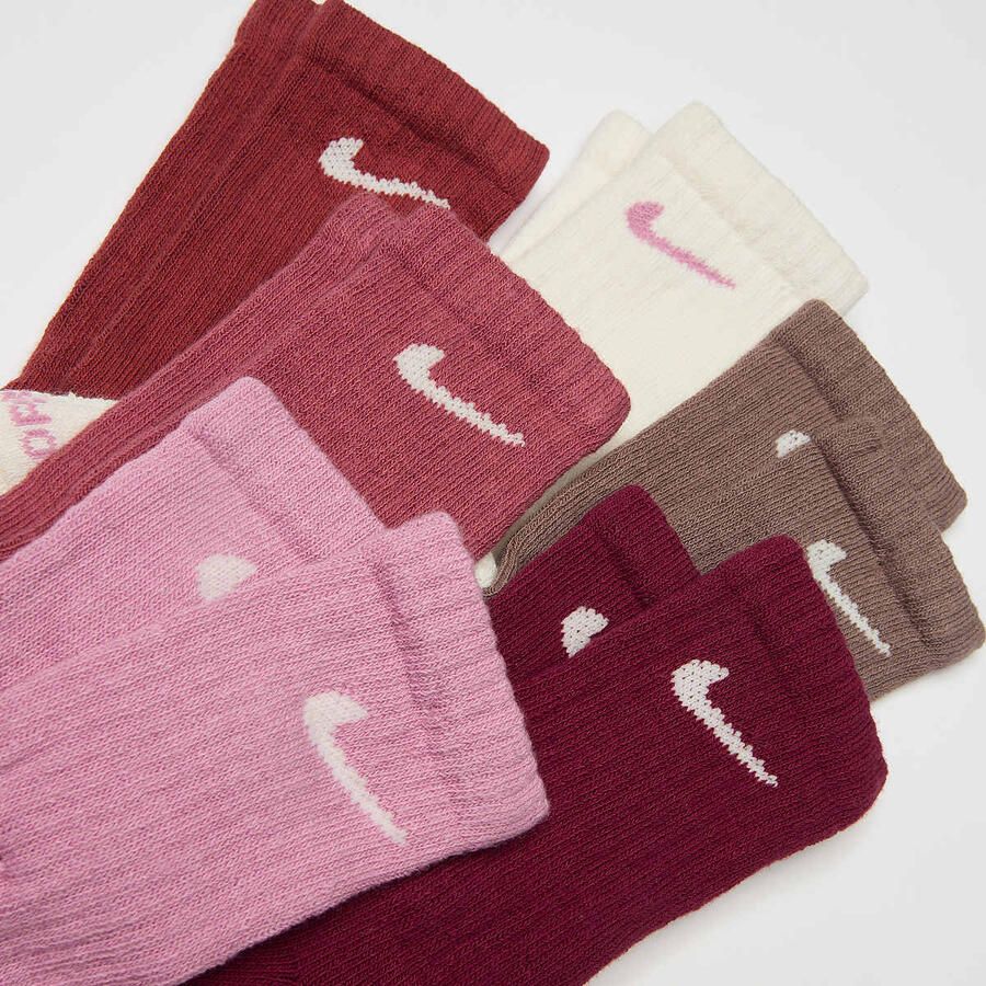 Nike 6 PACK Perfor ce Basic Crew Socks Unisex Sokken multicolor Maat 5Y-7Y Kleding