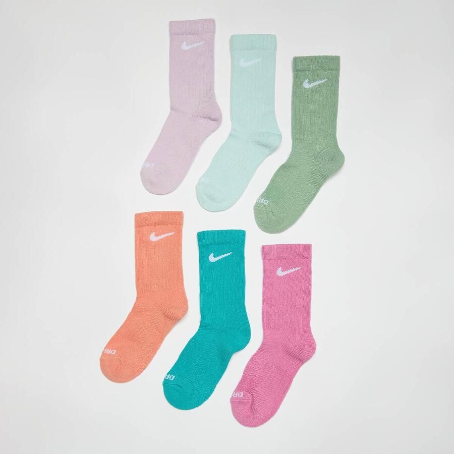 Nike 6 PACK Perfor ce Basic Crew Unisex Sokken multicolor Maat 4Y-5Y Kleding - Foto 2