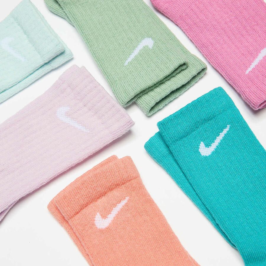 Nike 6 PACK Perfor ce Basic Crew Unisex Sokken multicolor Maat 4Y-5Y Kleding