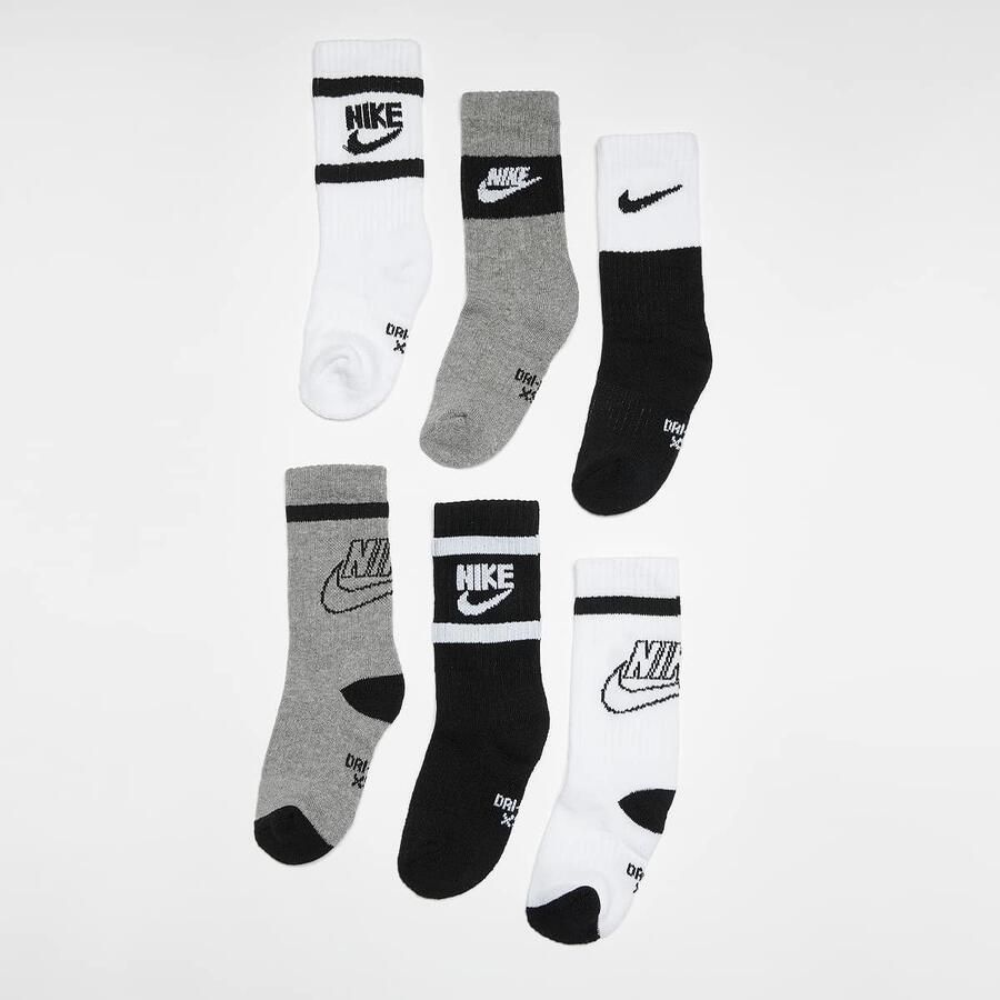Nike 6 PACK Sportswear Retro Crew Socks Unisex Sokken multicolor Maat 5Y-7Y Kleding - Foto 2