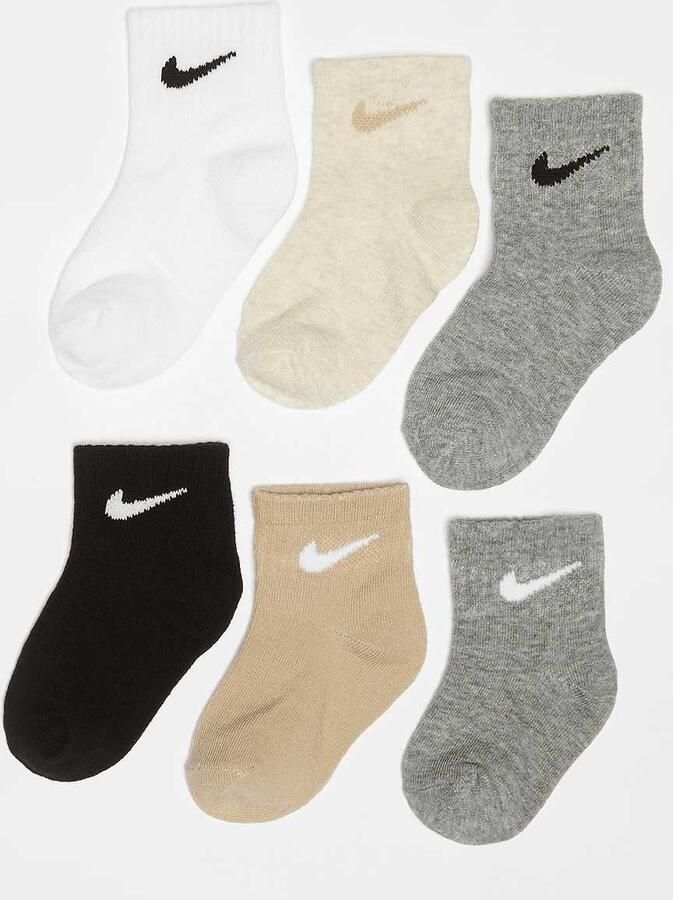 Nike 6 PACK Swoosh Infant Ankle Sock Unisex Sokken multicolor Maat 12M-24M Kleding - Foto 2