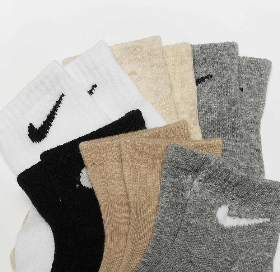 Nike 6 PACK Swoosh Infant Ankle Sock Unisex Sokken multicolor Maat 12M-24M Kleding