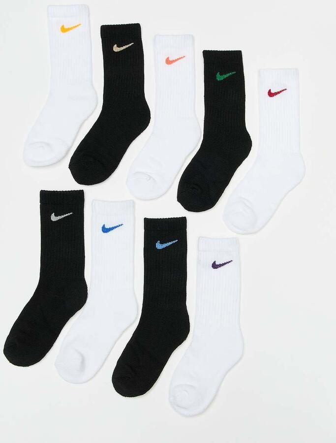 Nike 9 PACK NHN HOLIDAY CREW BOX SET white black Unisex Sokken zwart Maat 4Y-5Y Kleding - Foto 4