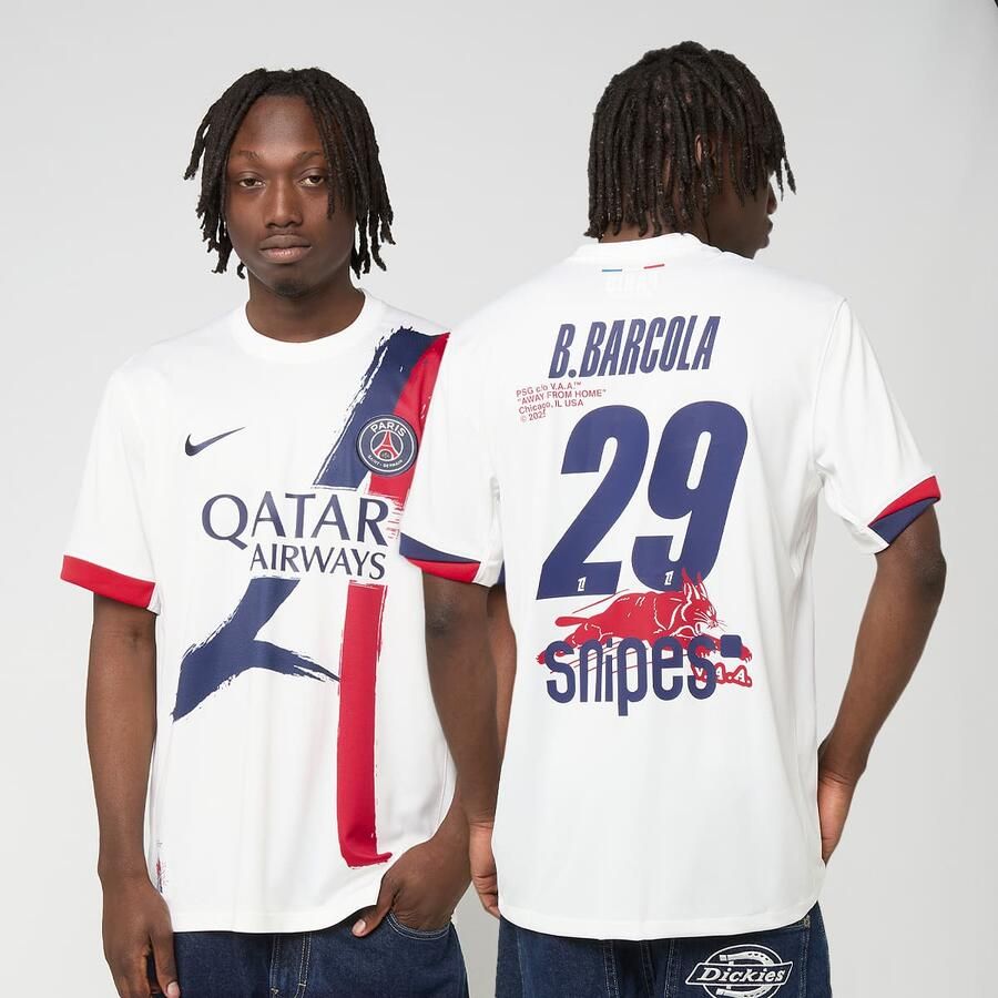 Nike Barcola No. 29 PSG DRI-Fit Jersey Shortsleeve Stadium Men Jersey's wit Maat XL Kleding - Foto 3