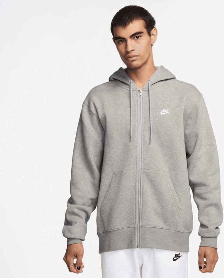 Nike Club Basketball Fleece Hoodie Men Hoodies & Sweaters grijs Maat XXL Kleding - Foto 3