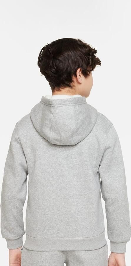 Nike Club Fleece Full-zip Hoodie Hooded vesten Kleding dk grey heather base grey maat: 170 beschikbare maaten:137 147 158 170 - Foto 2
