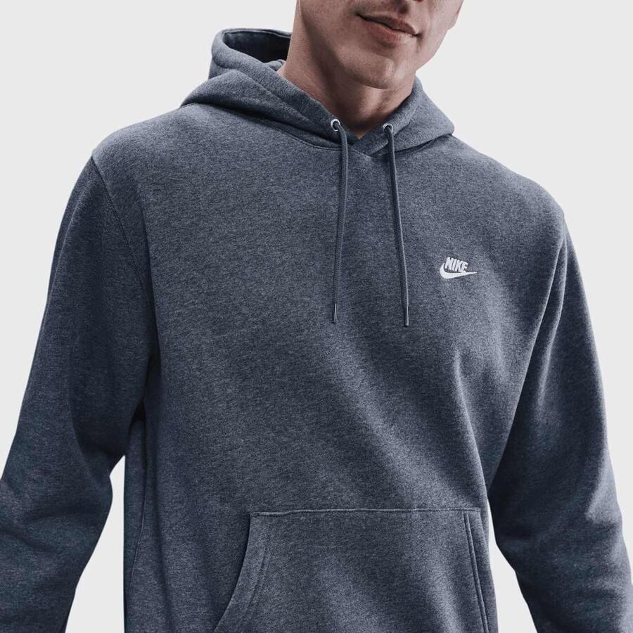 Nike Club Fleece Hoodie Men Hoodies & Sweaters grijs Maat XXL Kleding