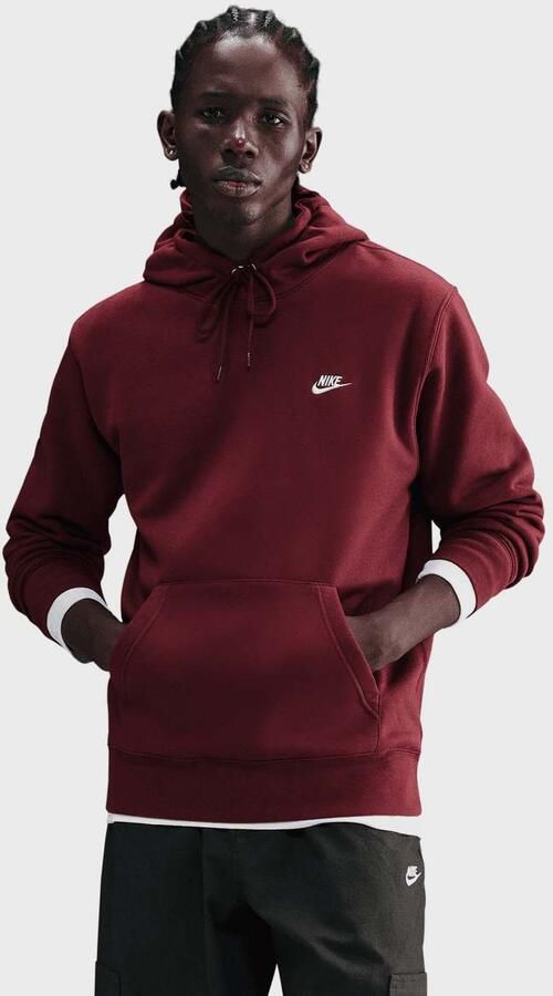 Nike Club Fleece Hoodie Men Hoodies & Sweaters rood Maat XL Kleding - Foto 3
