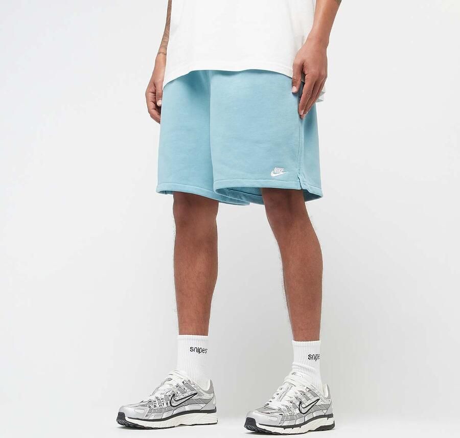 Nike Flowshorts van sweatstof voor heren Club Denim Turquoise- Heren Denim Turquoise - Foto 3