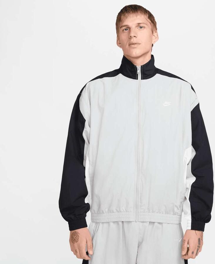 Nike Club Woven Oversized Track Jacket Men Trainingspakken grijs Maat XXL Kleding - Foto 3