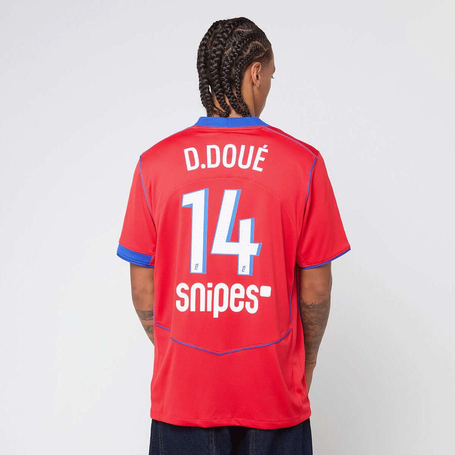 Nike D. Doué No. 14 PSG Third Stadium 2025 26 Unisex Trainingspakken rood Maat XL Kleding