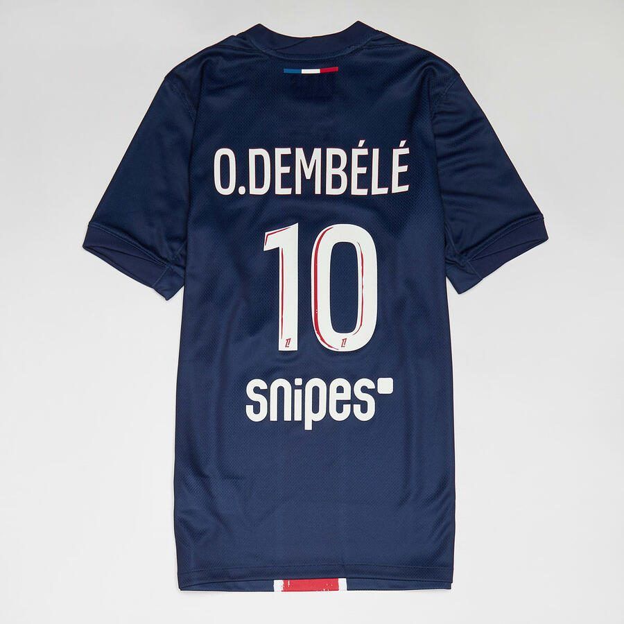 Nike Dembélé No. 10 PSG Kids Home Stadium 2024 25  Jersey's in blauw formaten: 147 - Foto 2
