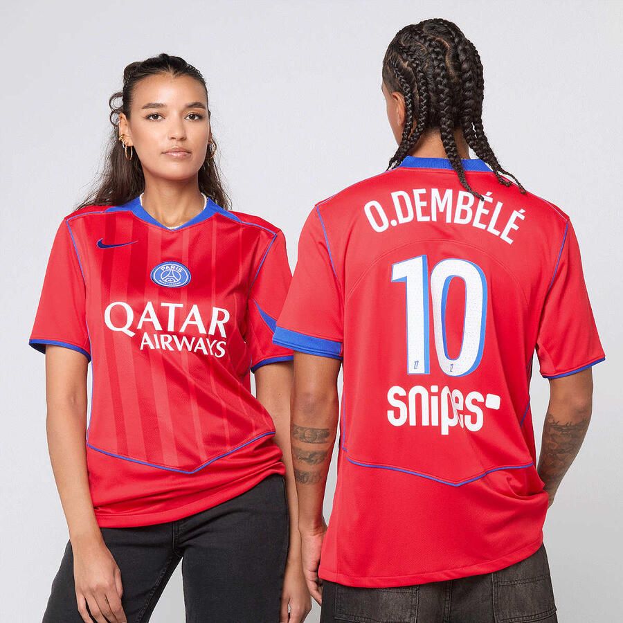 Nike Dembélé No. 10 PSG Third Stadium 2025 26 Unisex Trainingspakken rood Maat XL Kleding - Foto 3