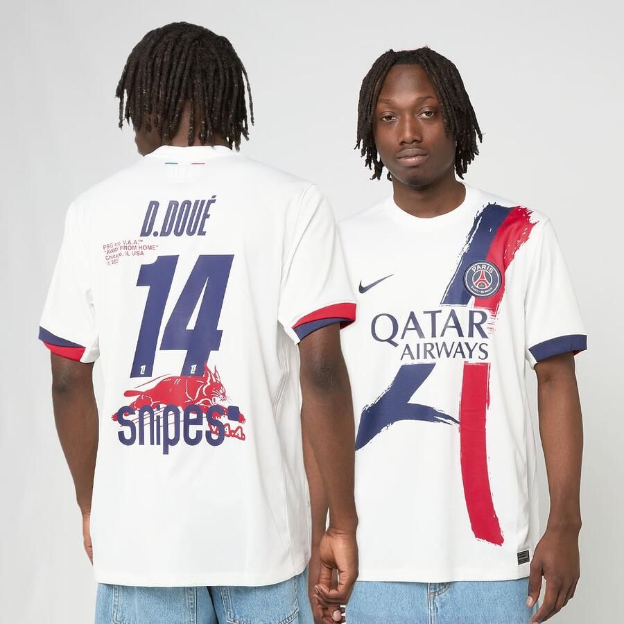 Nike Doué No. 14 PSG DRI-Fit Jersey Shortsleeve Stadium Men Jersey's wit Maat XL Kleding - Foto 3