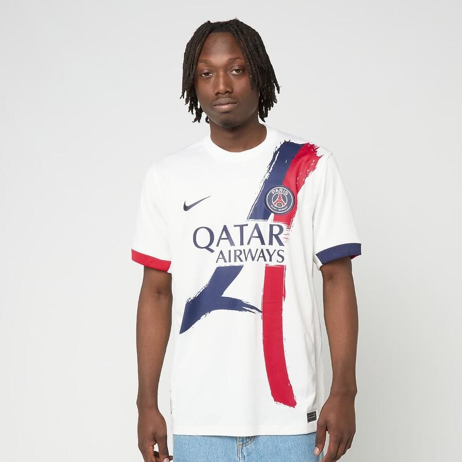 Nike Doué No. 14 PSG DRI-Fit Jersey Shortsleeve Stadium Men Jersey's wit Maat XL Kleding