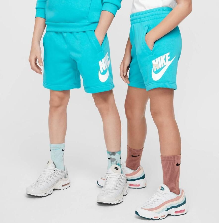 Nike Junior Sportswear Club French-Terry Short High Brand Read Unisex Sport shorts turkoois Kleding - Foto 3