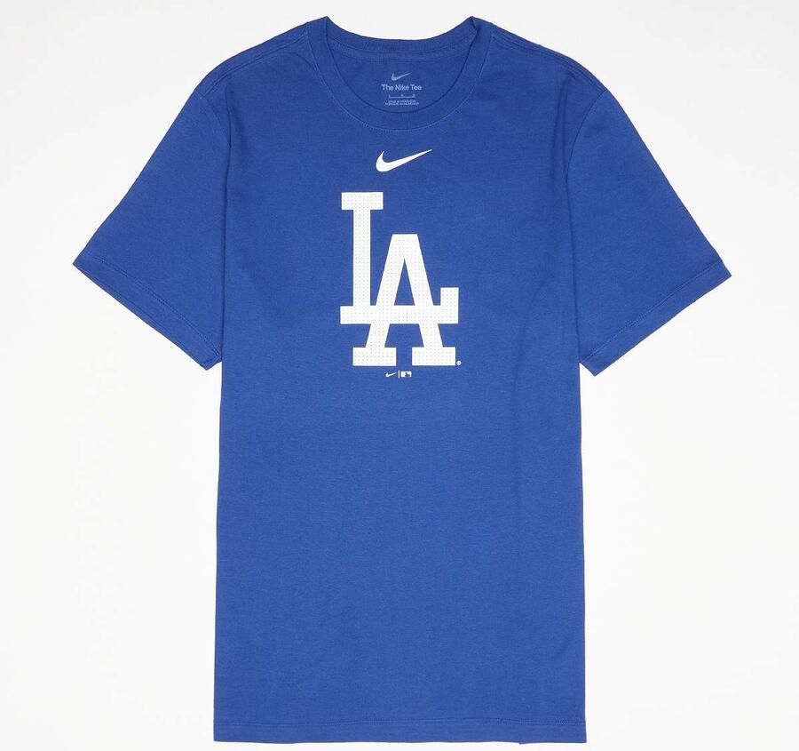 Nike Los Angeles Dodgers Fuse Large Logo Tee Men T-Shirts & Polo's blauw Maat M Kleding - Foto 2