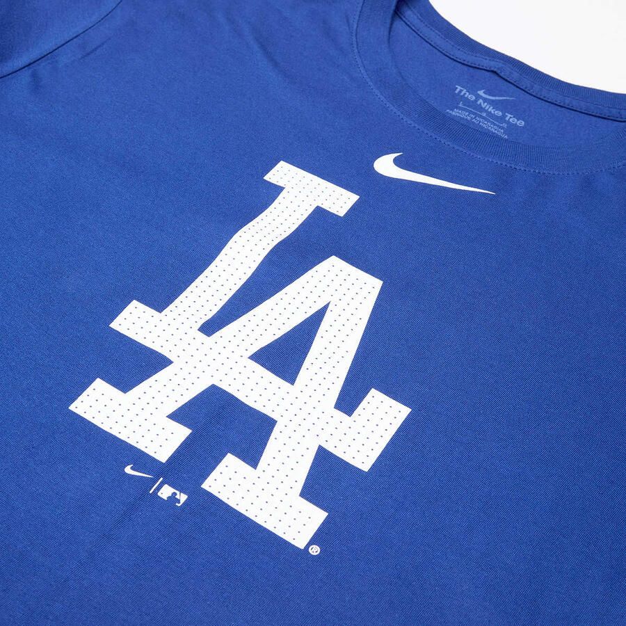 Nike Los Angeles Dodgers Fuse Large Logo Tee Men T-Shirts & Polo's blauw Maat M Kleding
