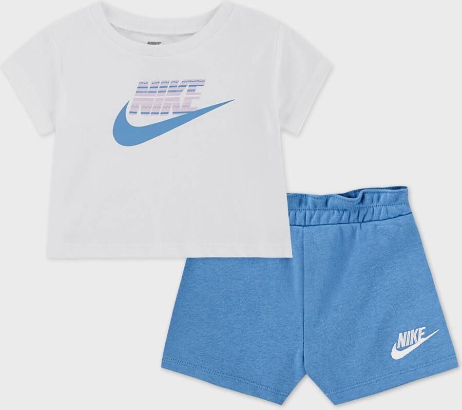 Nike NKG Jersey French Terry Short Set Unisex Baby Rompers & Sets blauw 104 Kleding - Foto 4