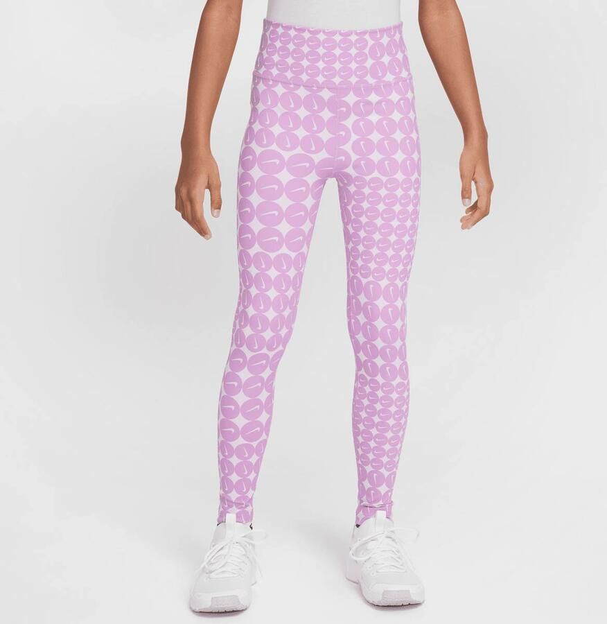 Nike One Dri-FIT All Over Print Leggings unisex Sportshorts roze Kleding - Foto 3