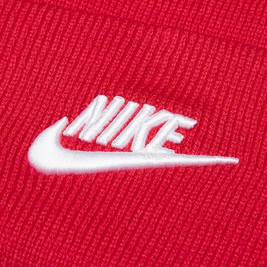 Nike Peak Futura Beanie Unisex Mutsen rood Maat ONE SIZE Accessoires