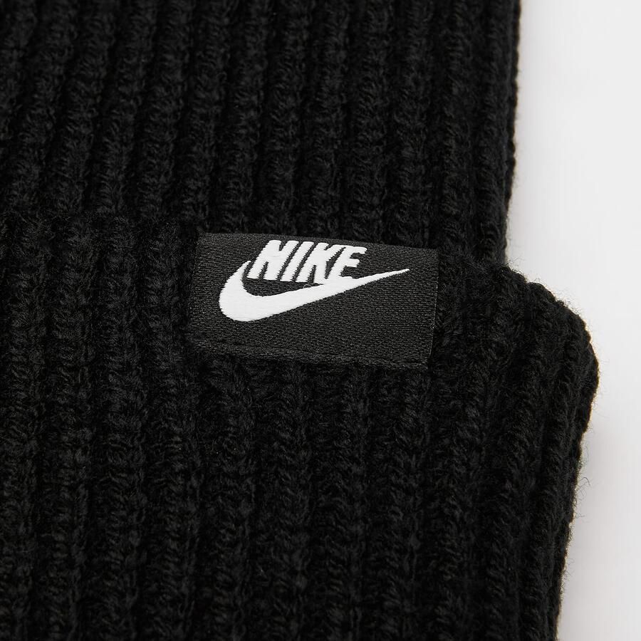 Nike Peak Futura Beanie Unisex Mutsen zwart Maat ONE SIZE Accessoires