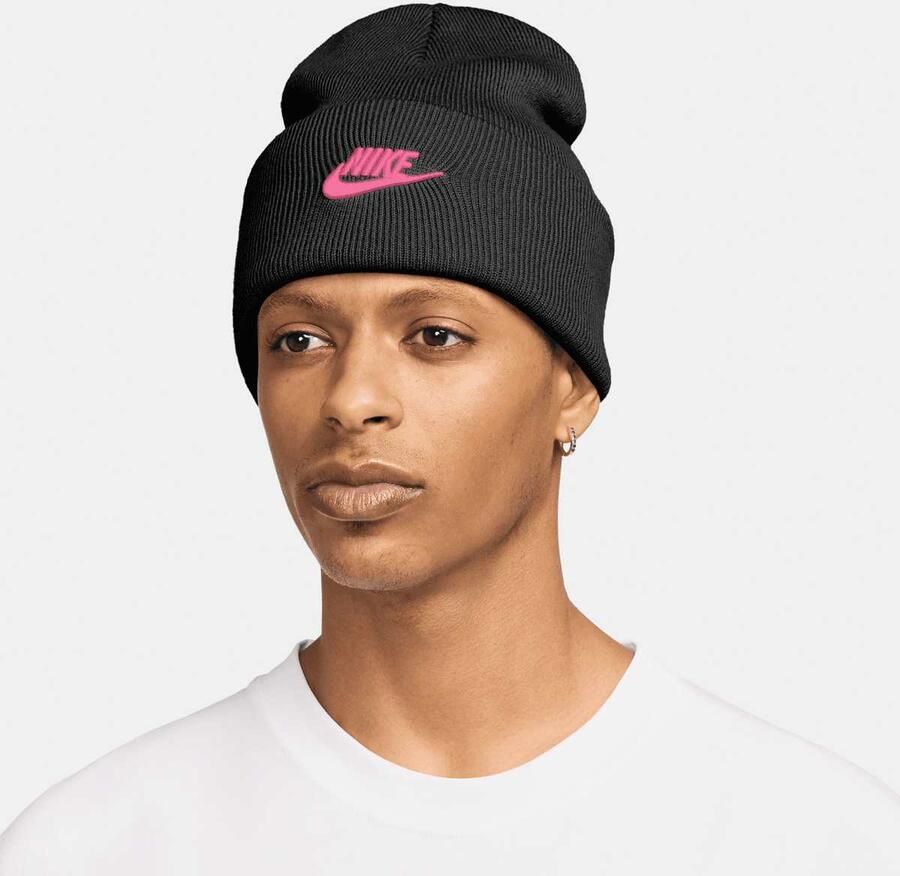 Nike Peak Futura Beanie Unisex Mutsen zwart Maat ONE SIZE Accessoires