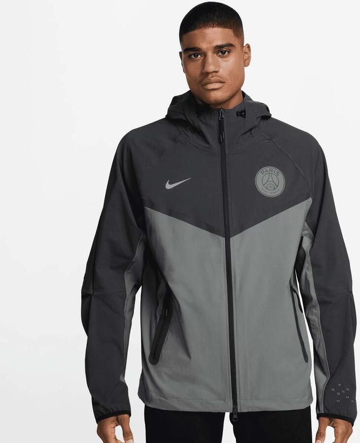 Nike PSG Tech Woven Windrunner Full Zip Jacket Men Trainingspakken grijs Maat XL Kleding - Foto 3