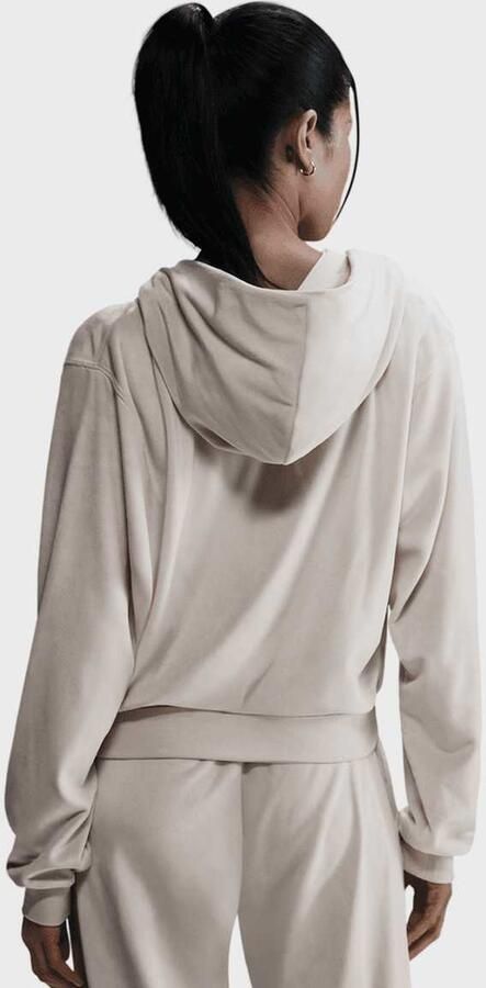 Nike Ruimvallende hoodie van velours met rits voor dames Sportswear Chill Knit Light Orewood Brown- Dames Light Orewood Brown - Foto 2