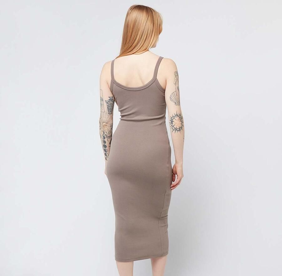 Nike Strakke tanktopjurk met mini-ribbels Sportswear Chill Knit Mink Brown- Dames Mink Brown - Foto 2