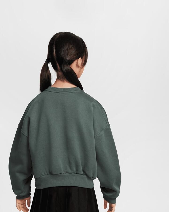 Nike Sportswear Club Fleece Boxy Crew Graphics Star Hoodies & Sweaters in groen formaten: 170 - Foto 2