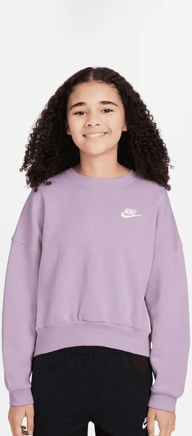 Nike Sportswear Club Fleece Boxy Crew Low Brand Read Unisex Hoodies & Sweaters roze Kleding - Foto 3