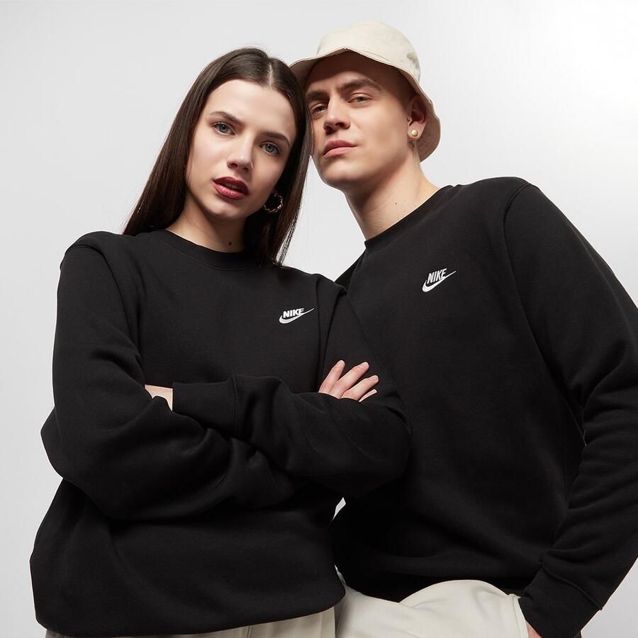 Nike Sportswear Club Fleece Crew Sweaters Kleding black white maat: XS beschikbare maaten:XS S M L XL XXL - Foto 3