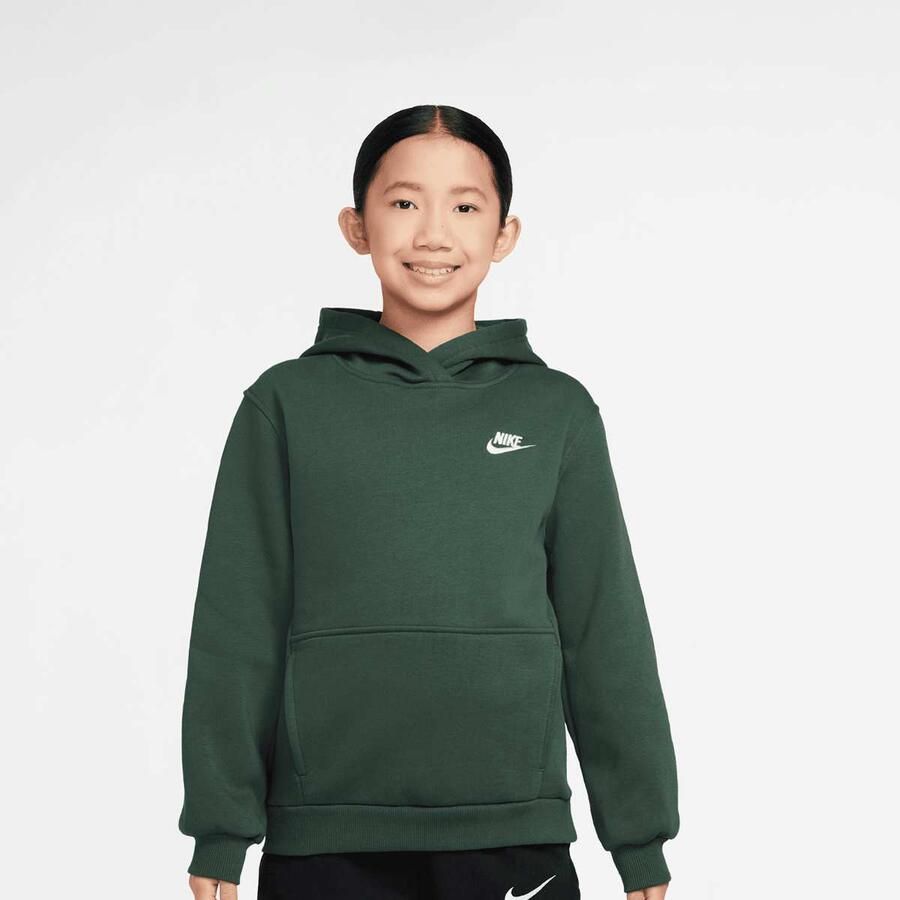 Nike Sportswear Club Fleece Hoodie Low Brand Read Unisex Hoodies & Sweaters groen Kleding - Foto 3