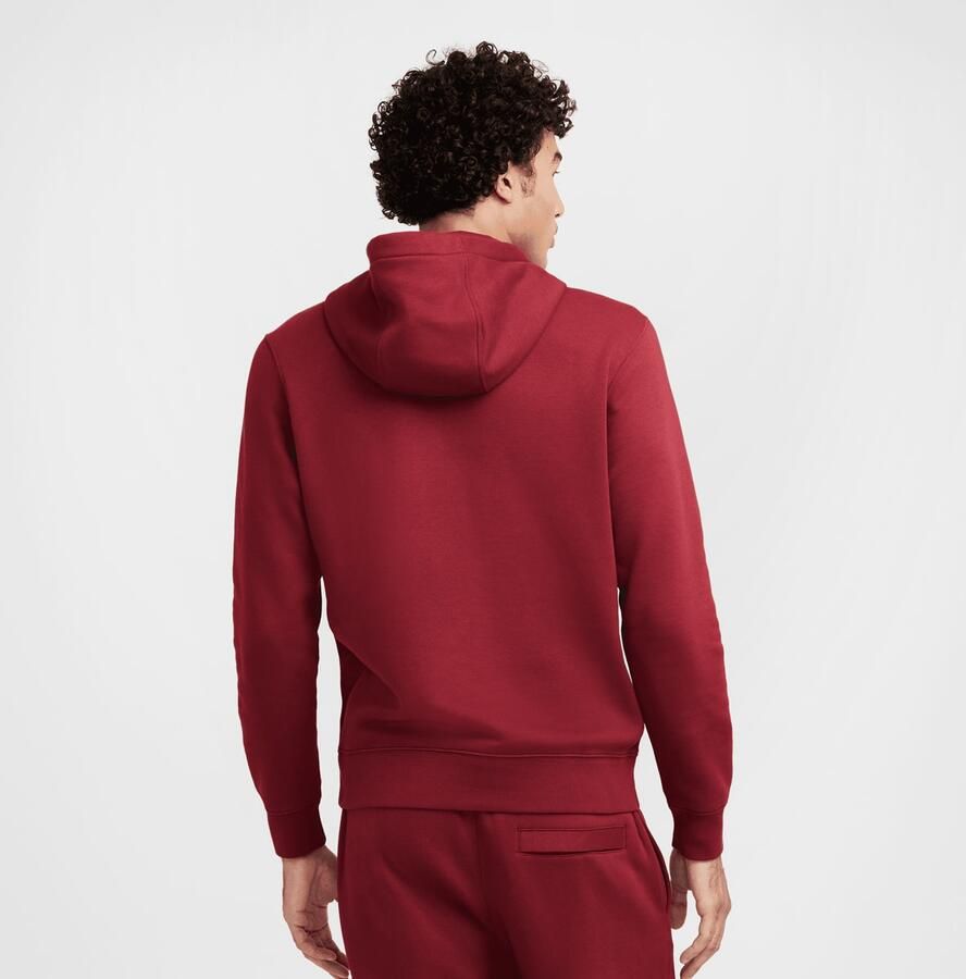 Nike Hoodie Sportswear Club Fleece Team Red Team Red White- Heren Team Red Team Red White - Foto 2