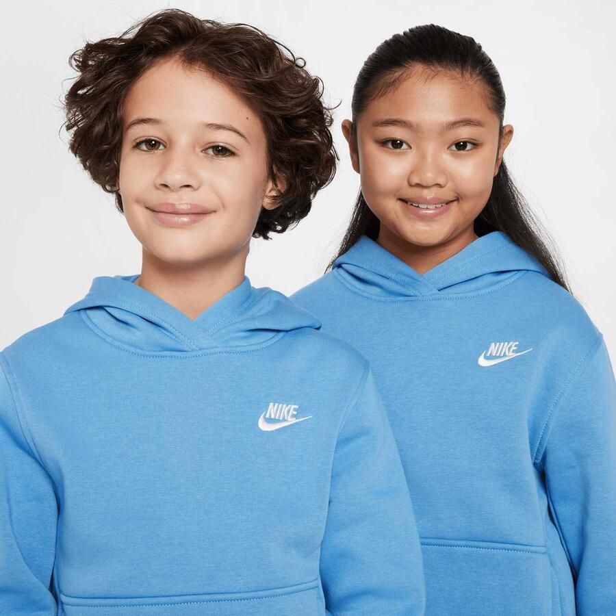 Nike Hoodie voor kids Sportswear Club Fleece Blue Beyond Kind Blue Beyond