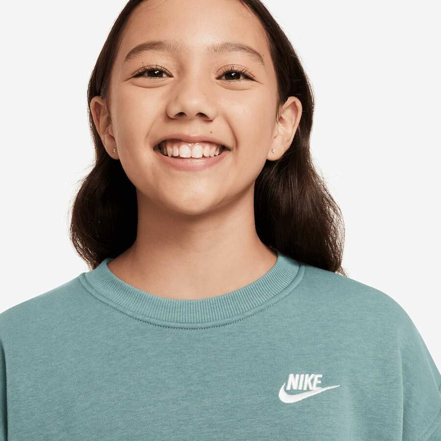 Nike Sportswear Club Fleece Oversized Crew Unisex Hoodies & Sweaters groen Kleding