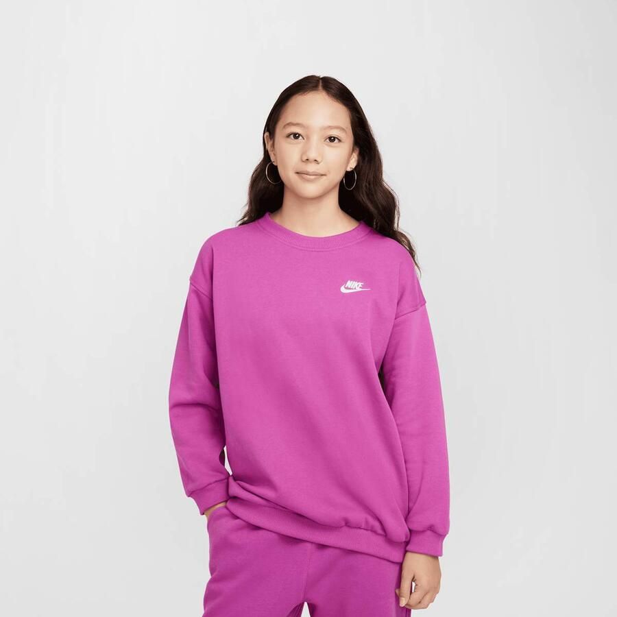 Nike Sportswear Club Fleece Oversized Crew Unisex Hoodies & Sweaters lichtroze Kleding - Foto 3