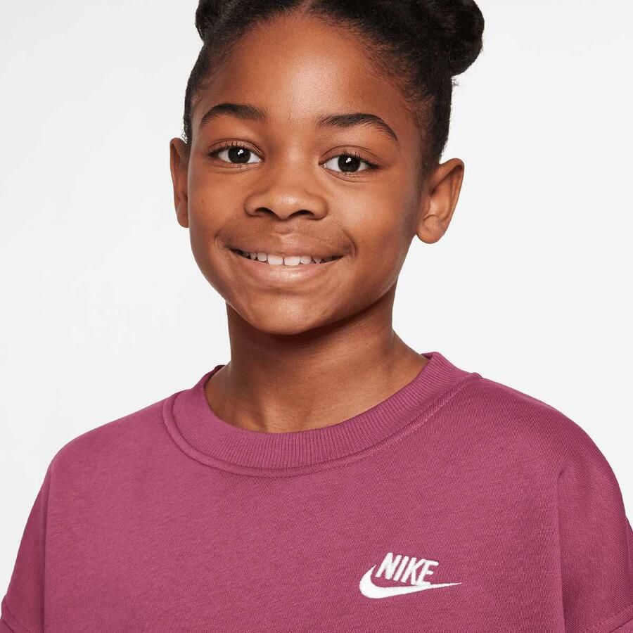 Nike Sportswear Club Fleece Oversized Crew Unisex Hoodies & Sweaters rood Kleding - Foto 2