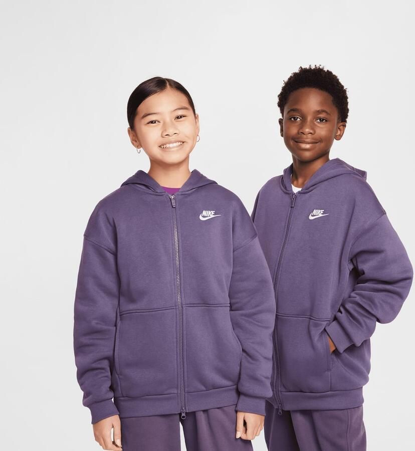 Nike Sportswear Club Fleece Oversized Fullzip Unisex Hoodies & Sweaters roze Kleding - Foto 3