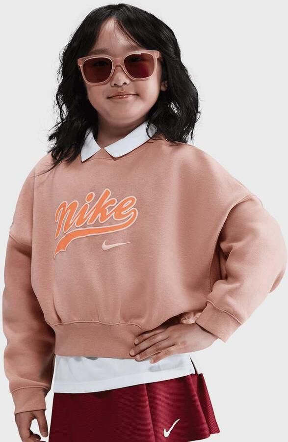 Nike Sportswear Cropped Fleece Sweatshirt Unisex Hoodies & Sweaters lichtroze Kleding - Foto 3