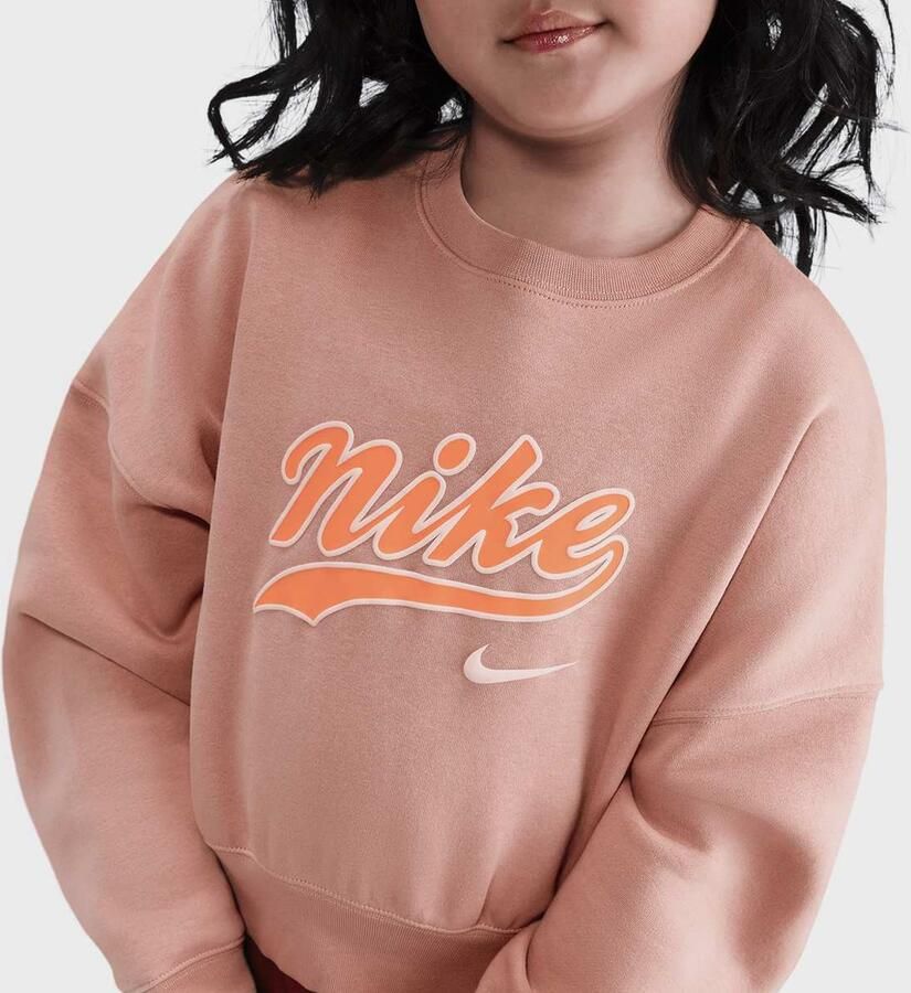 Nike Sportswear Cropped Fleece Sweatshirt Unisex Hoodies & Sweaters lichtroze Kleding